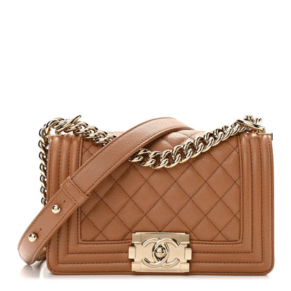 Chanel Caviar Quilted Small Boy Flap Brown 1 of 11