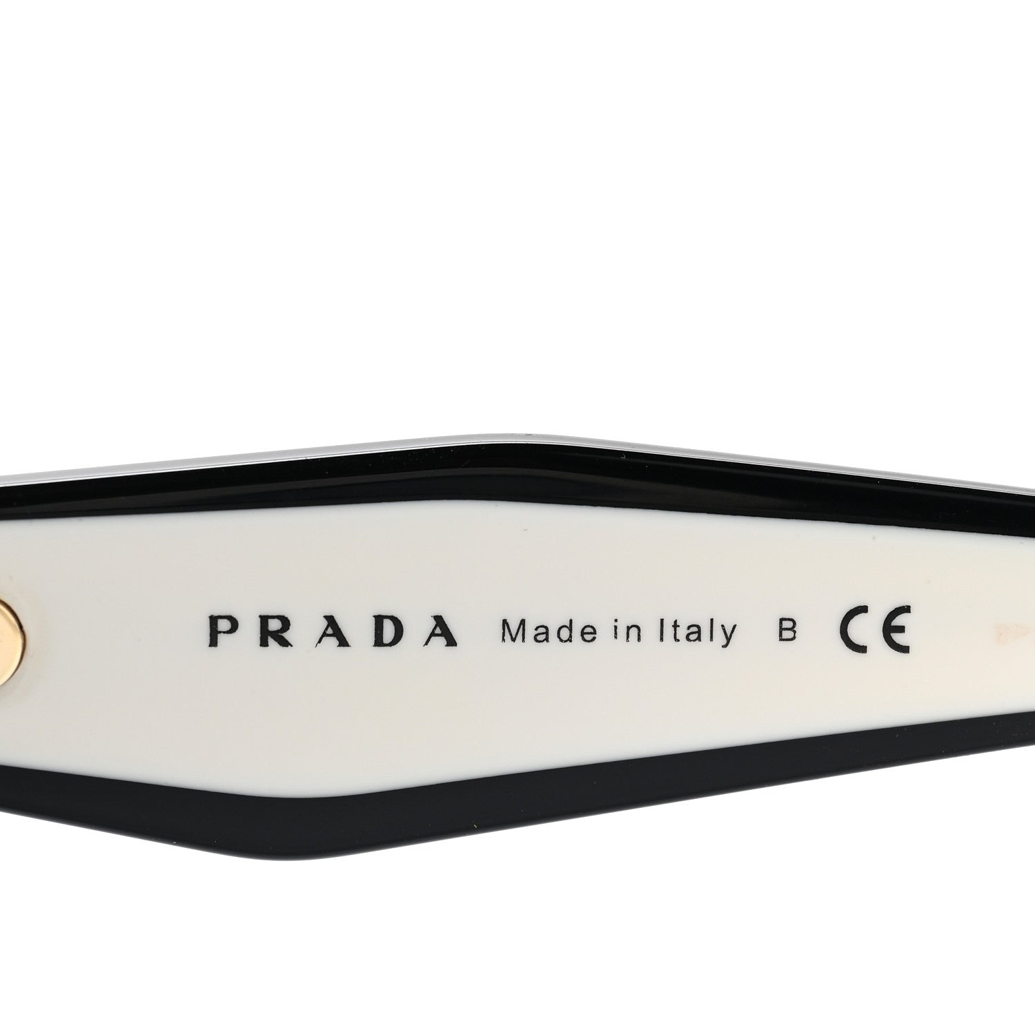 Prada Square Sunglasses SPR 15W Black White 6 of 8