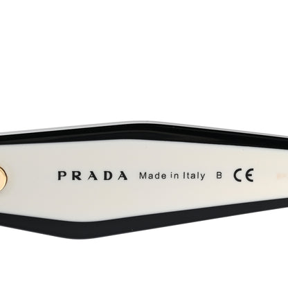 Prada Square Sunglasses SPR 15W Black White 6 of 8