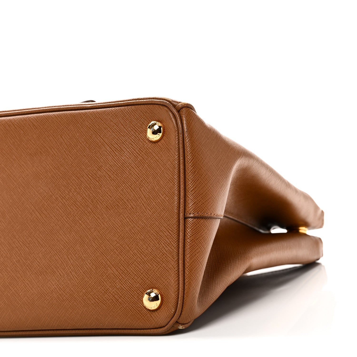 Prada Saffiano Lux Galleria Front Pocket Tote Caramel 10 of 11