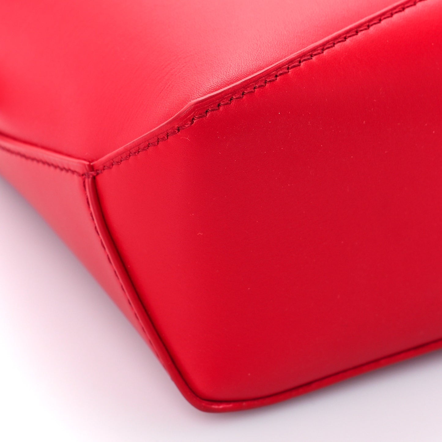 Satin Calfskin Mini Puzzle Edge Bag Red