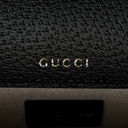 Gucci X ADIDAS Textured Dollar Calfskin Web Trefoil Mini Horsebit 1955 Shoulder Bag Black Off White 6 of 12