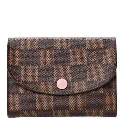 Louis Vuitton Damier Ebene Rosalie Coin Purse Rose Ballerine 1 of 4