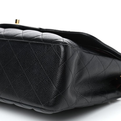 Chanel Caviar Quilted Jumbo Double Flap Black 8 of 12