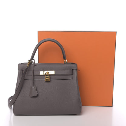 Hermes Togo Kelly Retourne 28 Etain 13 of 13