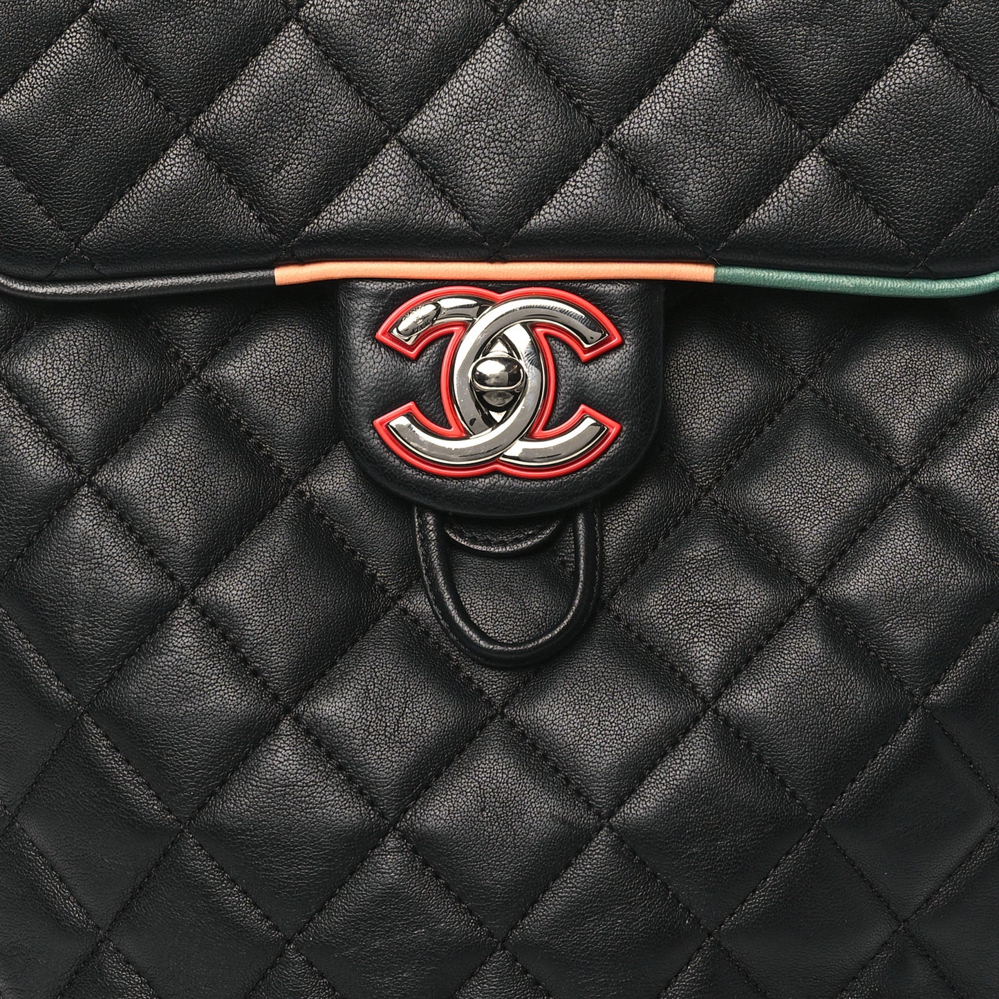 Lambskin Quilted Small Cuba Urban Spirit Backpack Black