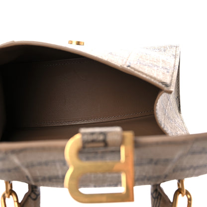 Balenciaga Coated Canvas BB Monogram Hourglass Top Handle Bag XS Beige Brown 5 of 14