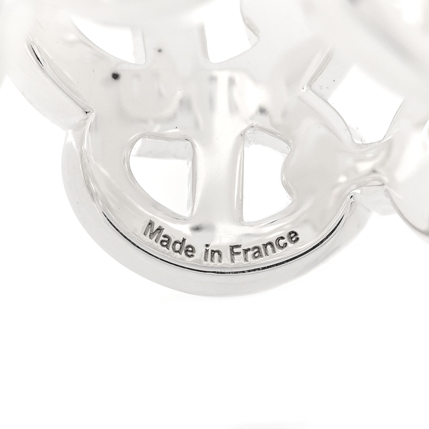 Hermes Sterling Silver GM Chaine d'ncre Enchainee Band Ring 49 4.75 5 of 6