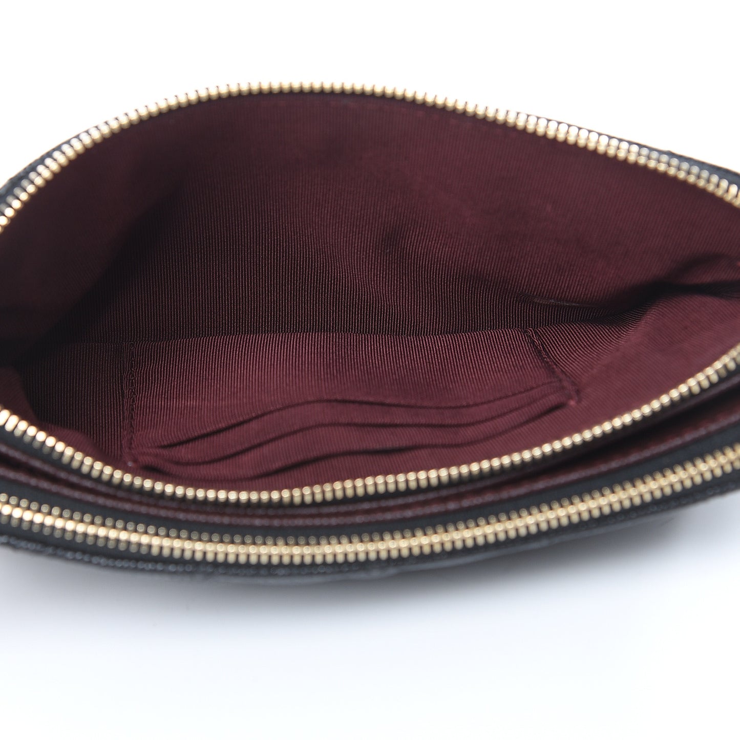 Caviar Quilted Small Clutch With Chain Black