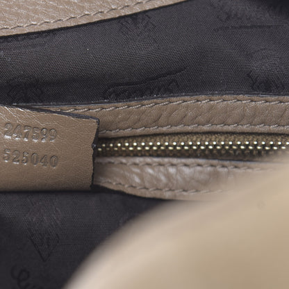 Gucci Nubuck Medium Web Heritage Shoulder Bag Taupe 7 of 16