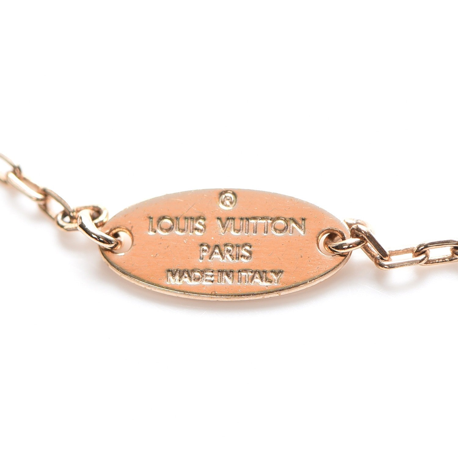 Louis Vuitton Swarovski LV and V Heart Strass Necklace Rose Gold 4 of 6