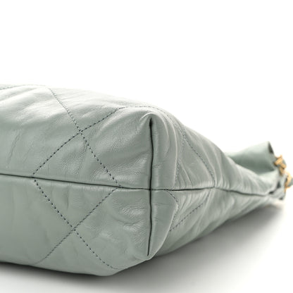 Chanel Shiny Calfskin Quilted Small Chanel 22 Grey 11 of 13