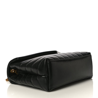 Saint Laurent Calfskin Y Quilted Monogram Small Loulou Chain Satchel Black 4 of 14