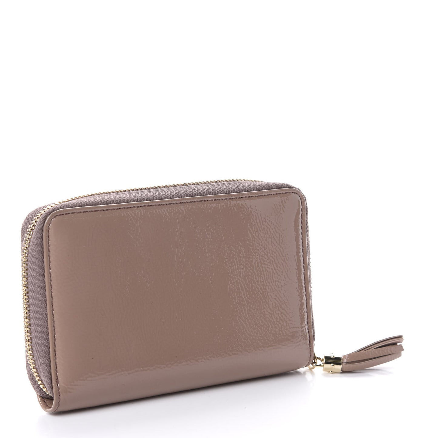 Patent Medium Soho Zip Around Wallet Dark Cipria