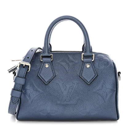 Louis Vuitton Metallic Empreinte Monogram Giant Speedy Bandouliere 20 Navy Nacre 1 of 10