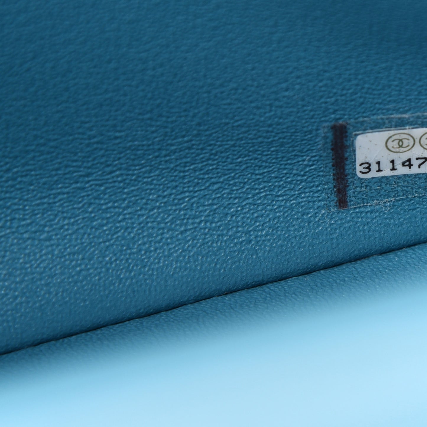Lambskin Quilted Mini Rectangular Flap Green Blue