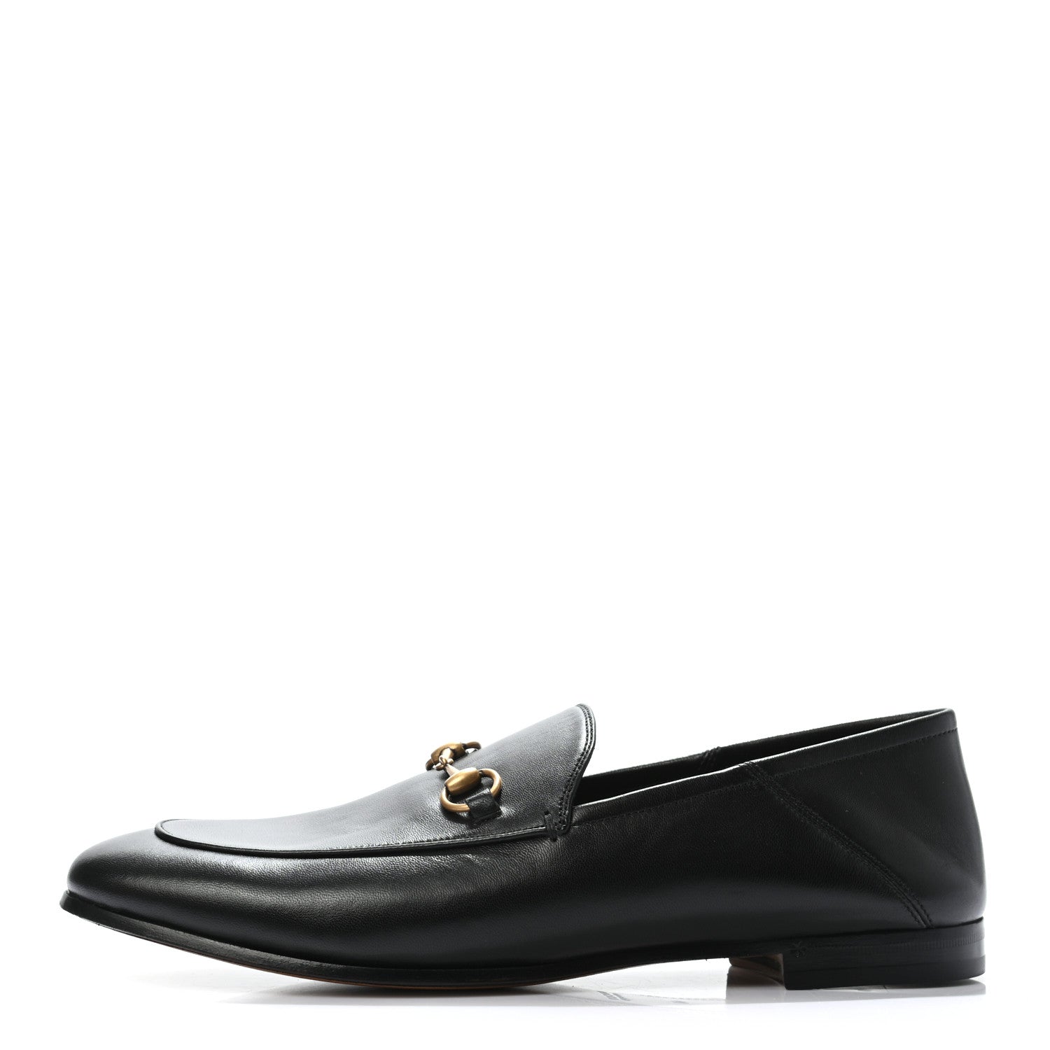 Gucci Lambskin Womens Brixton Horsebit Loafers 41 Black 1 of 7
