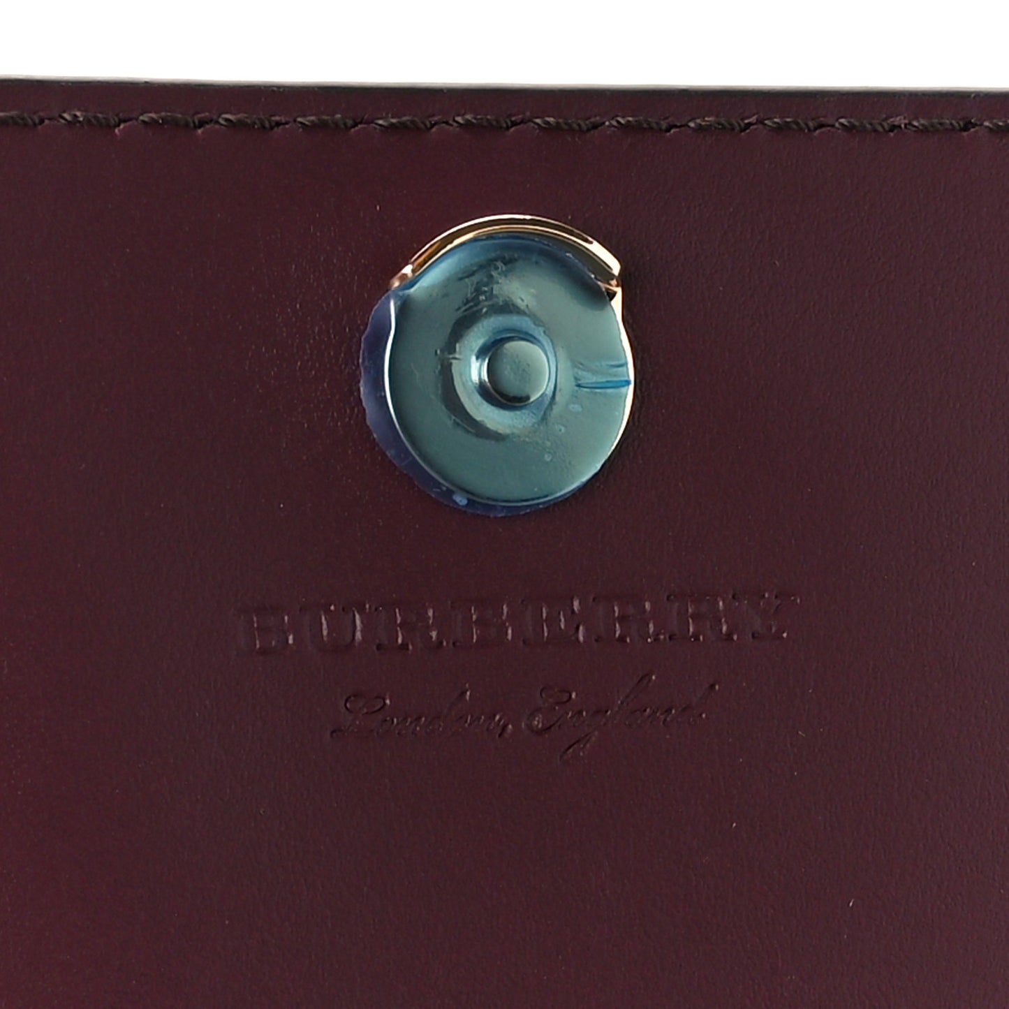 Grained Calfskin House Check Tartan Mix Hampshire Wallet On Chain Burgundy