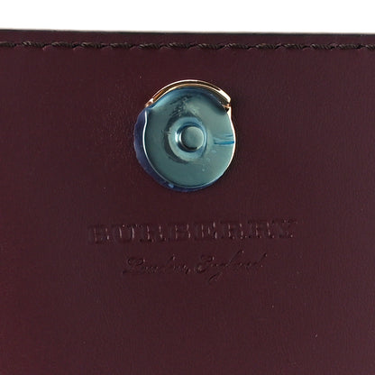 Burberry Grained Calfskin House Check Tartan Mix Hampshire Wallet On Chain Burgundy 6 of 9