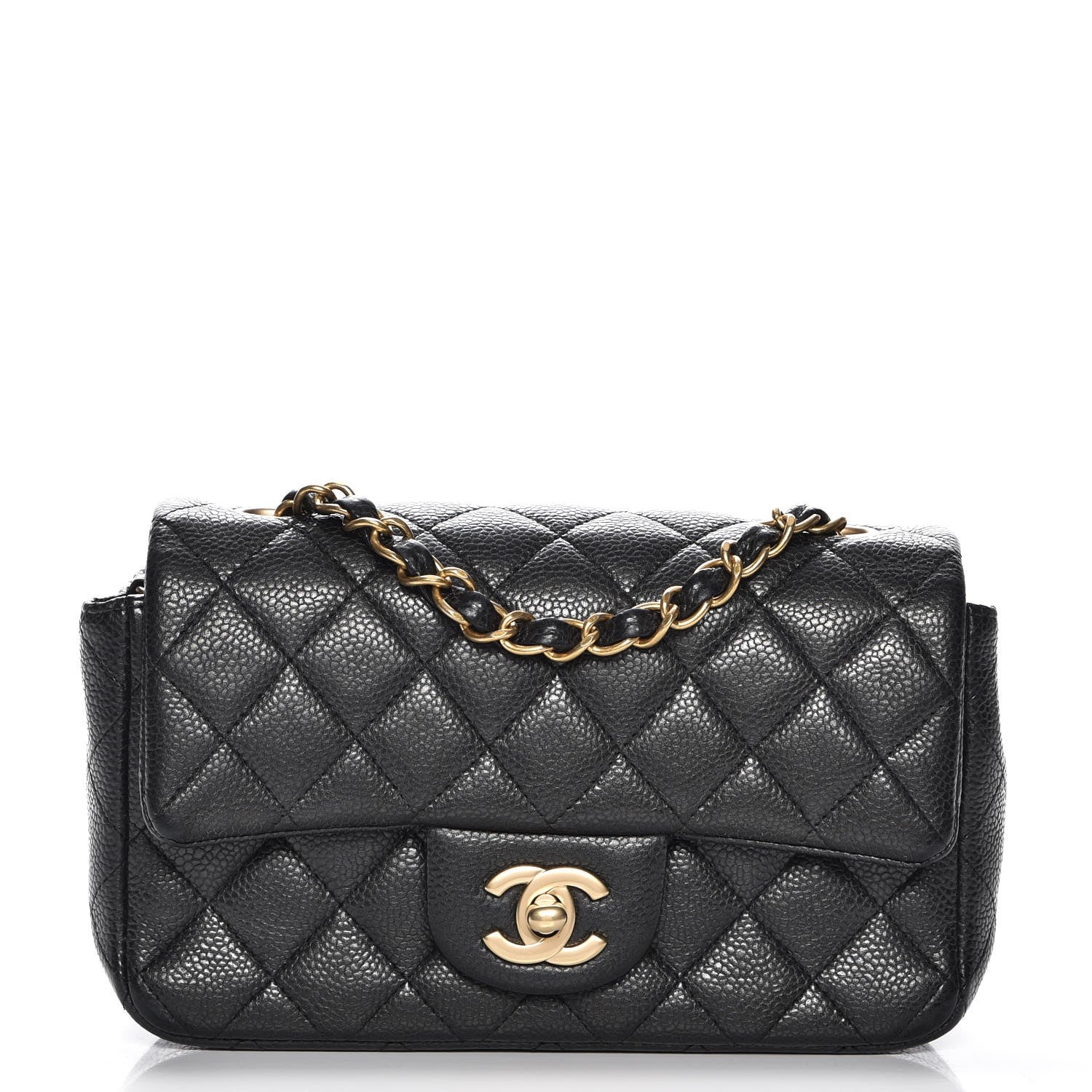 Chanel Caviar Quilted Mini Rectangular Flap Dark Charcoal 1 of 8