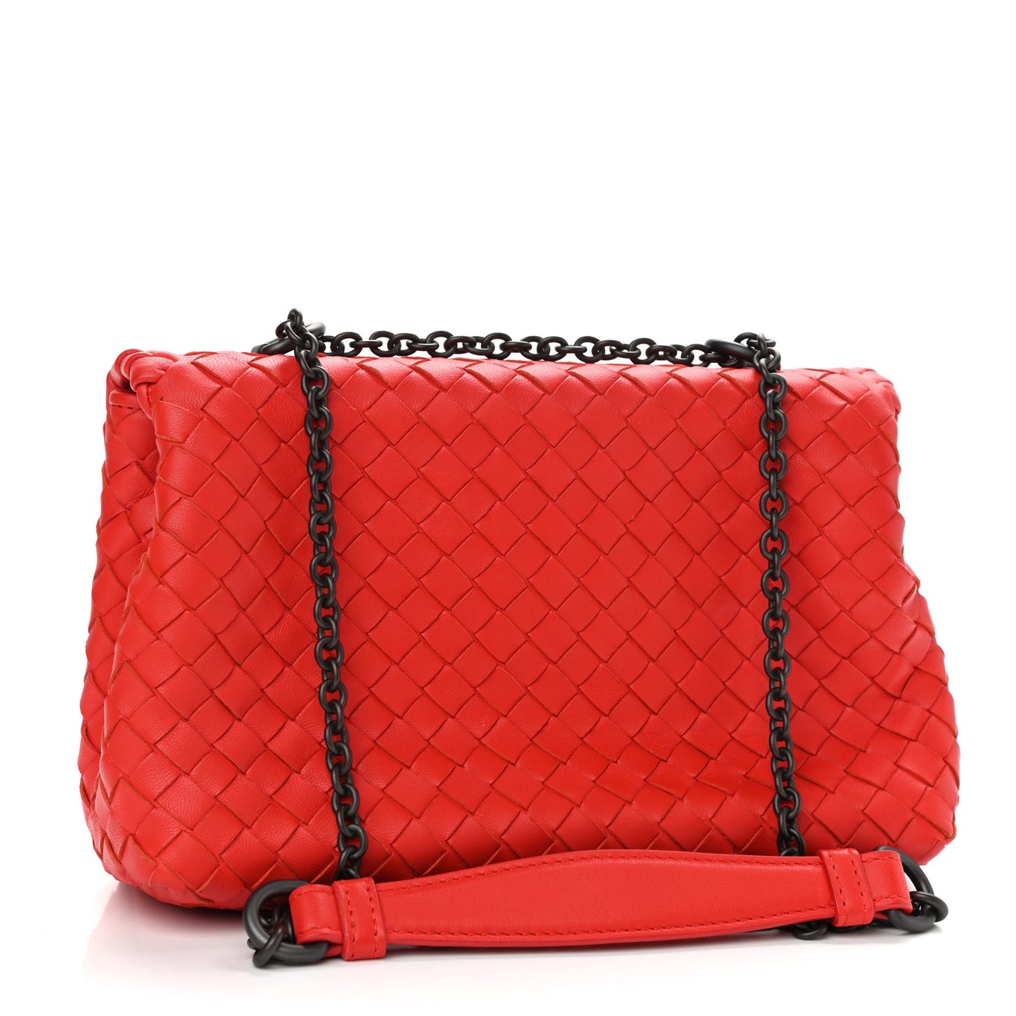 Nappa Intrecciato Baby Olimpia Shoulder Bag Vesuvio