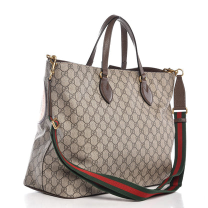 Gucci Soft GG Supreme Monogram Courrier Medium Crossbody Tote Beige New Acero 4 of 9