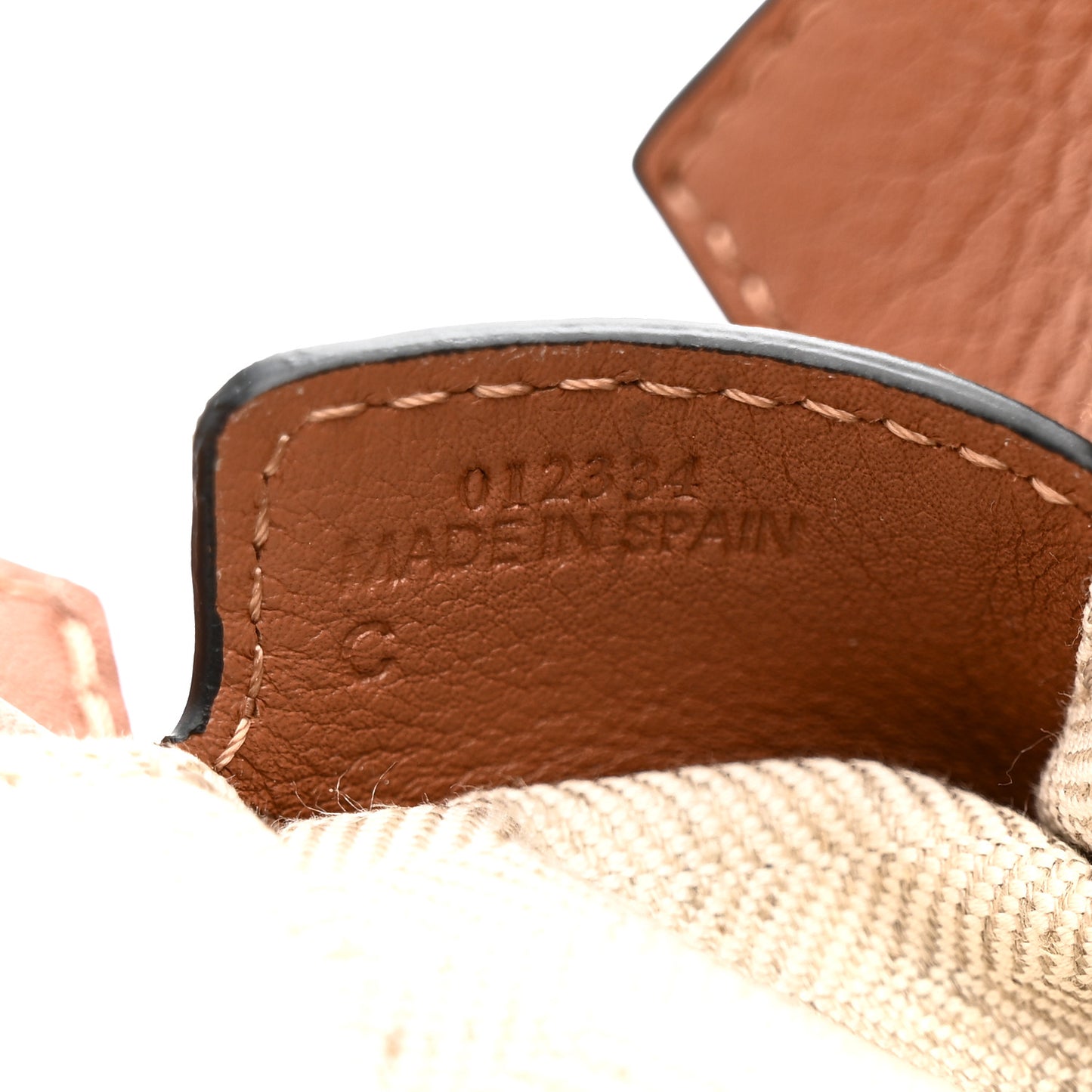 Calfskin Small Puzzle Edge Bag Tan
