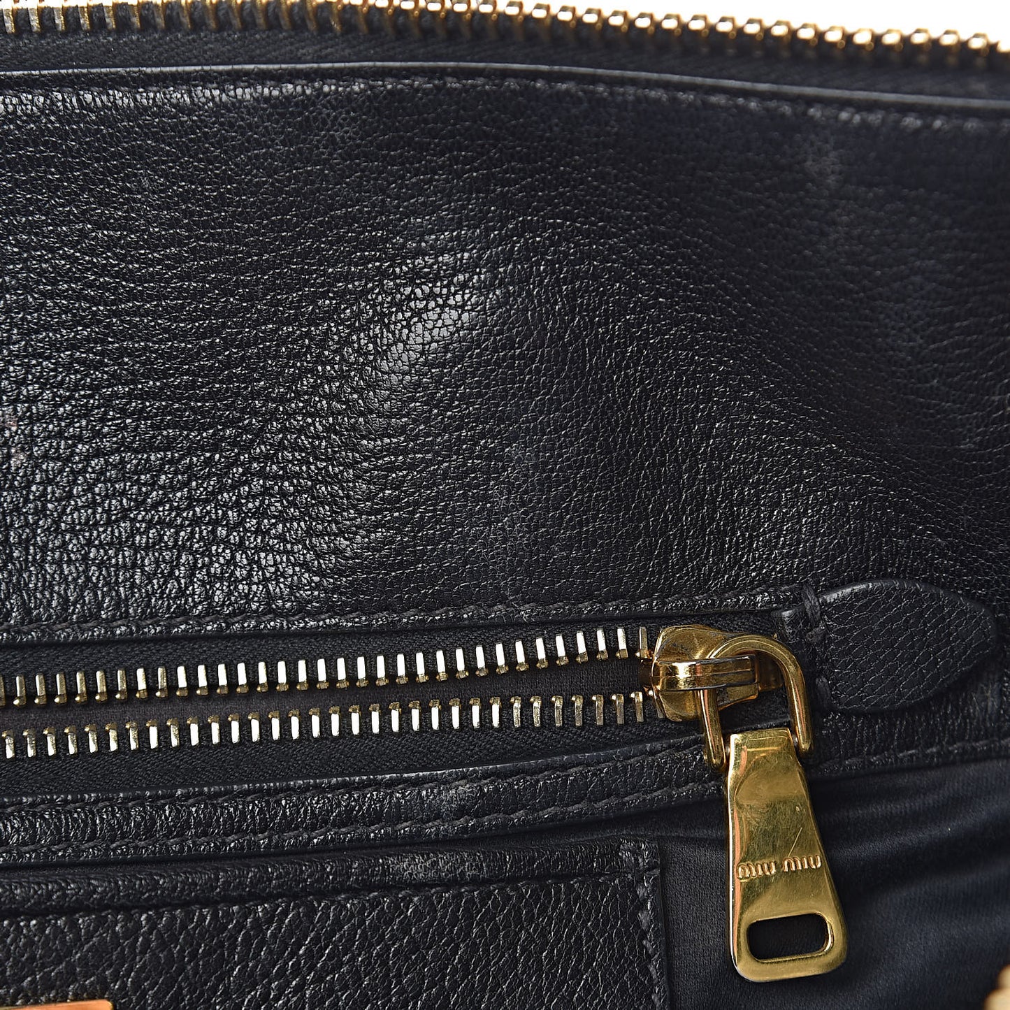 Goatskin Madras Zip Tote Black