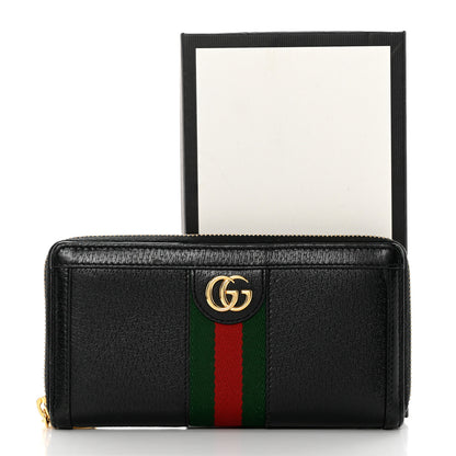 Gucci Calfskin Web Ophidia Zip Around Wallet Black 11 of 11