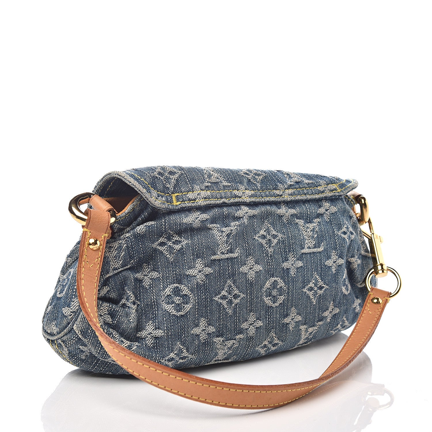 Louis Vuitton Monogram Denim Mini Pleaty Blue 2 of 9