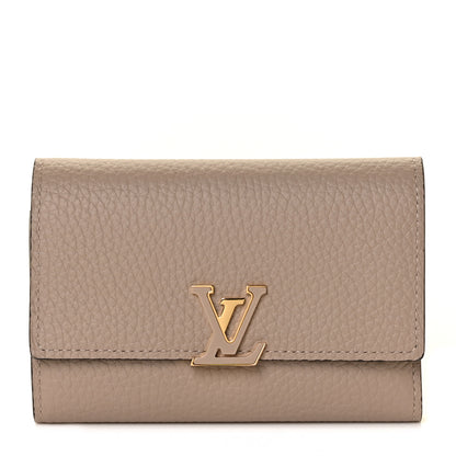Louis Vuitton Taurillon Capucines Compact Wallet Galet 1 of 8