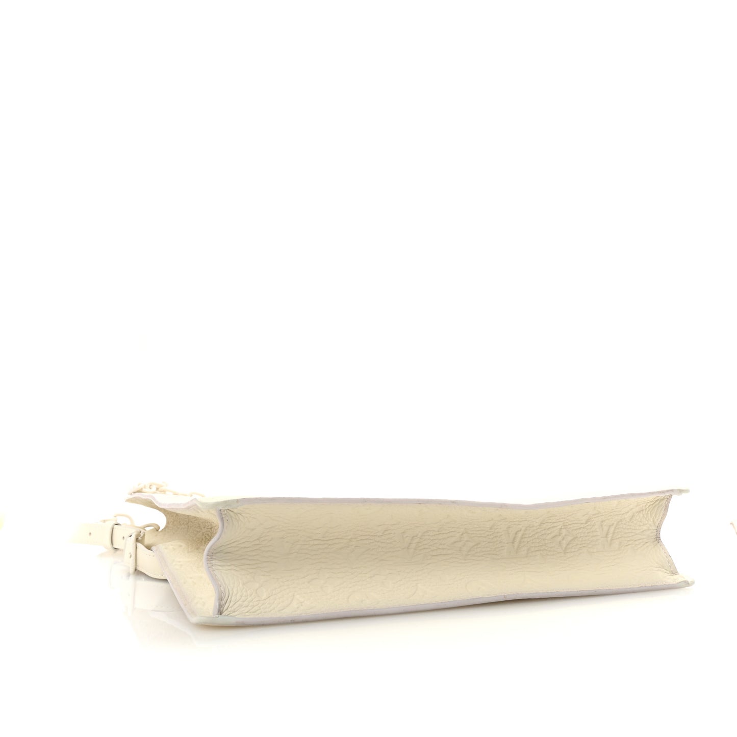 Taurillon Monogram Sac Plat Powder White