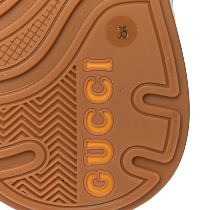 Gucci Suede Calfskin Tejus Printed Womens Ultrapace Sneakers 35 Pink Silver Oatmeal Yolk 8 of 9