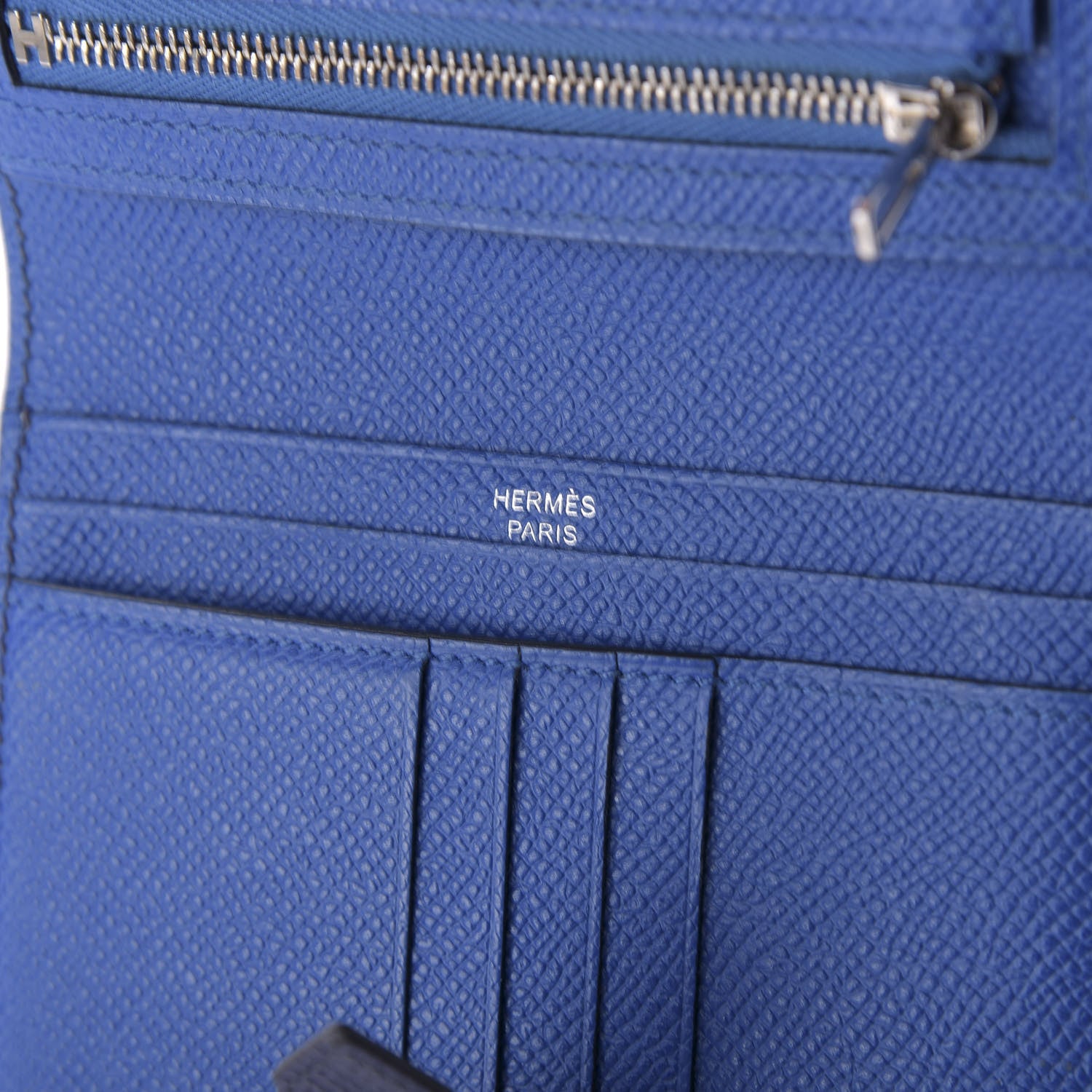 Hermes Epsom Bearn Verso Compact Wallet Bleu Encre Zellige 5 of 11