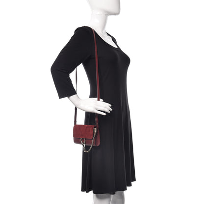 Chloe Suede Calfskin Mini Faye Shoulder Bag Plum Purple 2 of 9