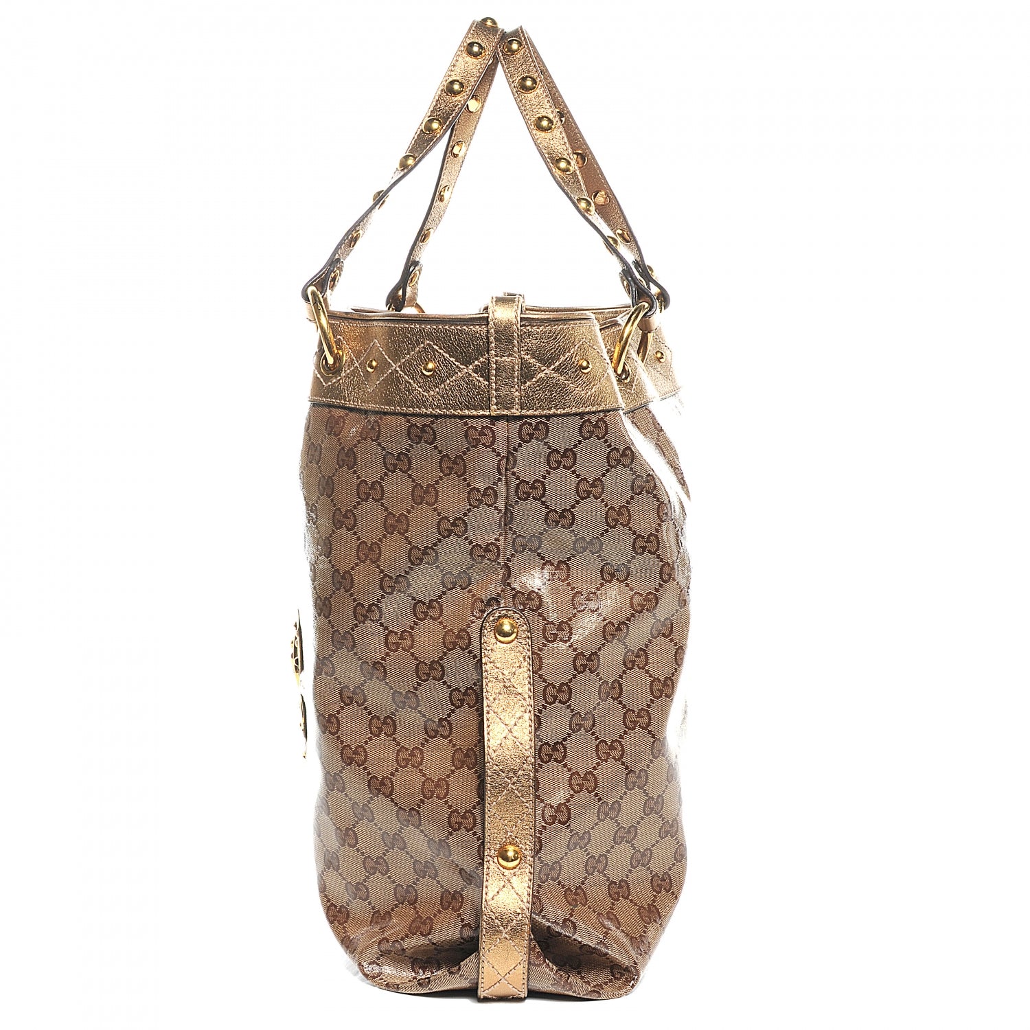 Gucci Crystal Monogram Studded Irina Tote 6 of 12