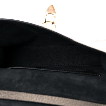 Valentino Garavani Metallic Pebbled Calfskin Medium Rockstud Flip Lock Crossbody Bag Sasso 5 of 14