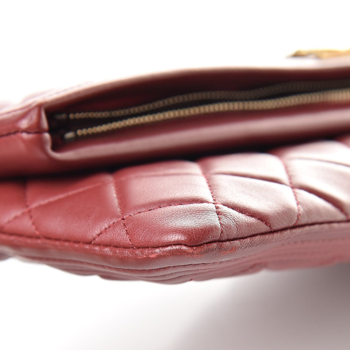 Lambskin Quilted Beauty CC Boy Clutch Red