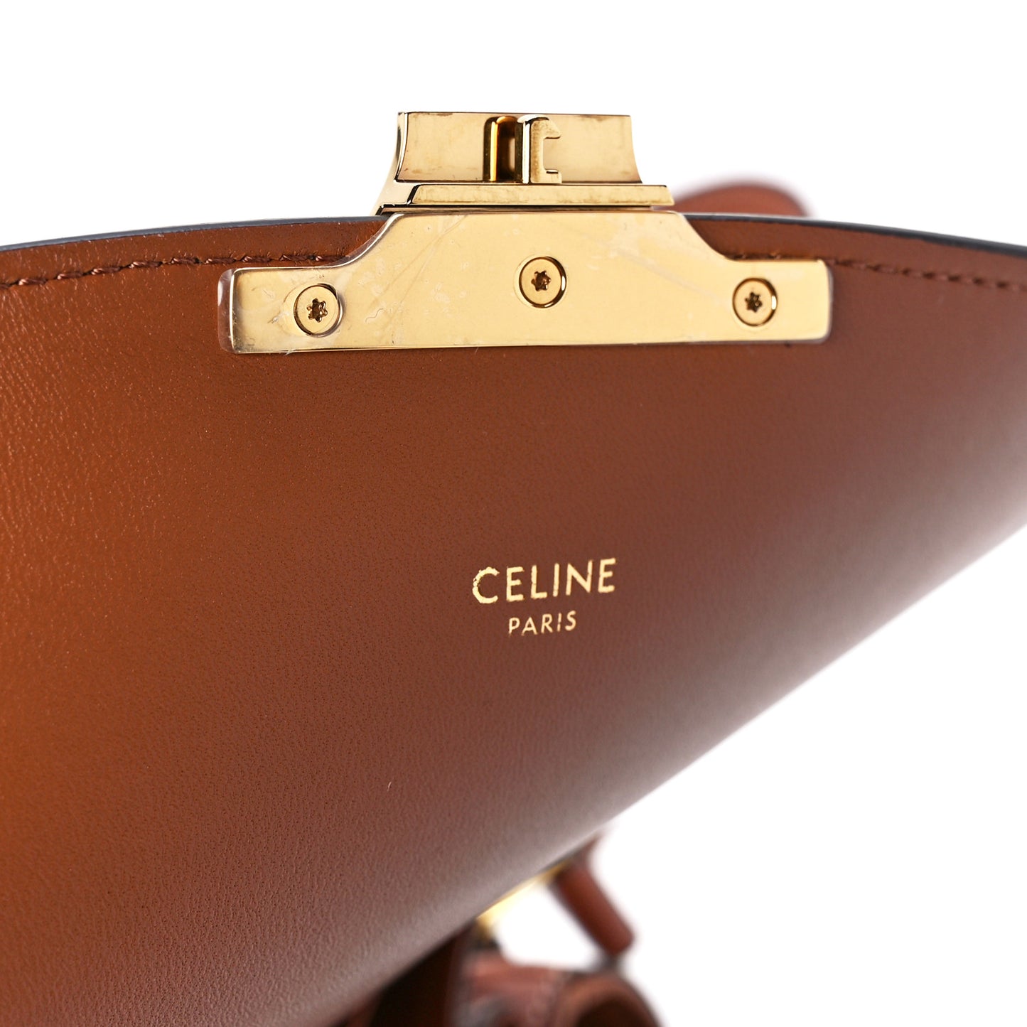 Triomphe Canvas Calfskin Medium Triomphe Bag Tan