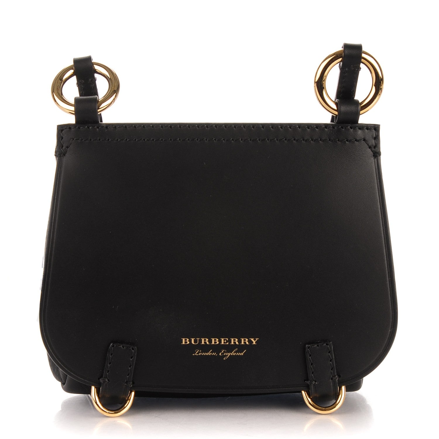 Burberry Calfskin Baby Bridle Saddle Bag Black 1 of 7