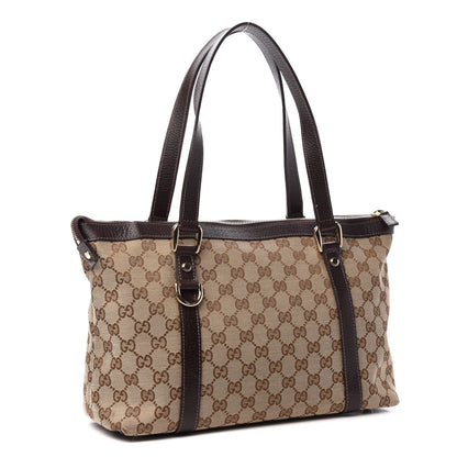 Gucci Monogram Medium Abbey Tote Dark Brown 3 of 11