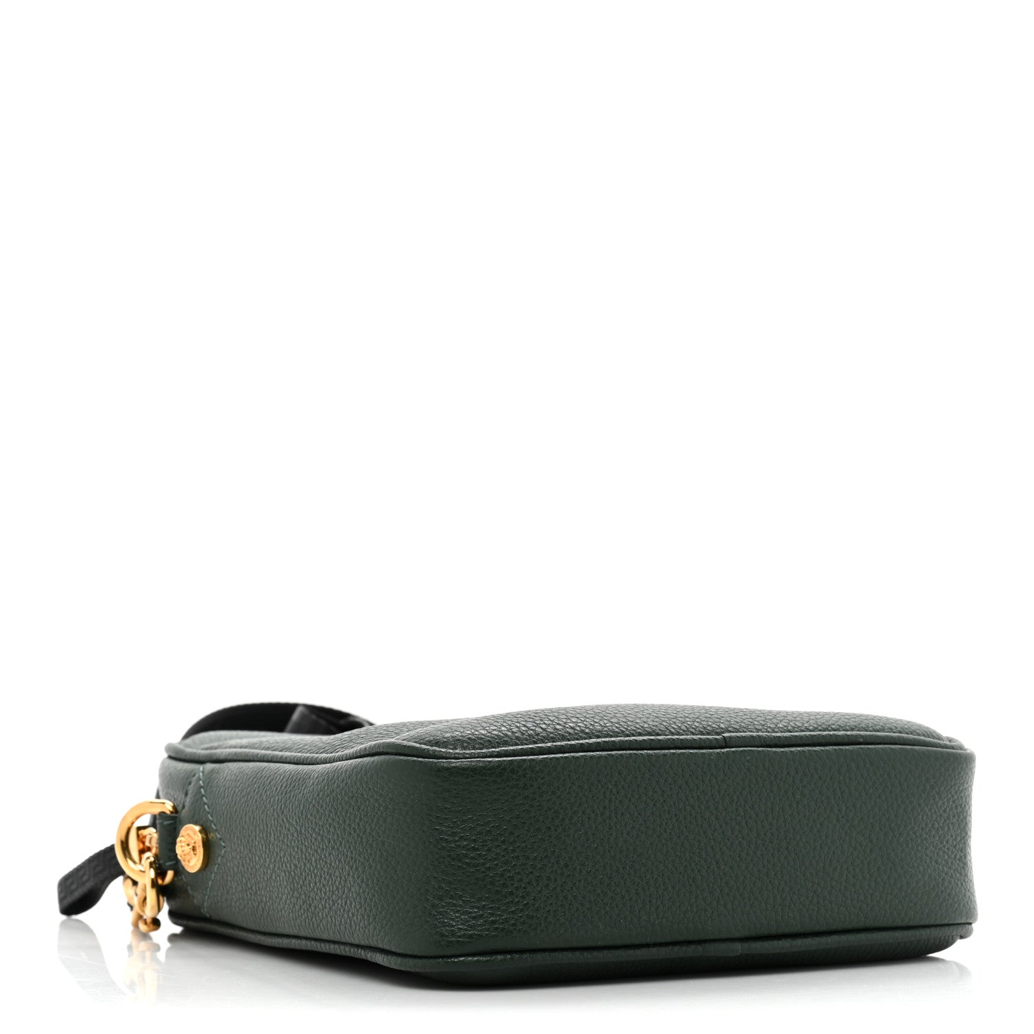 Versace Grained Calfskin Small Medusa Messenger Bag Green 4 of 11