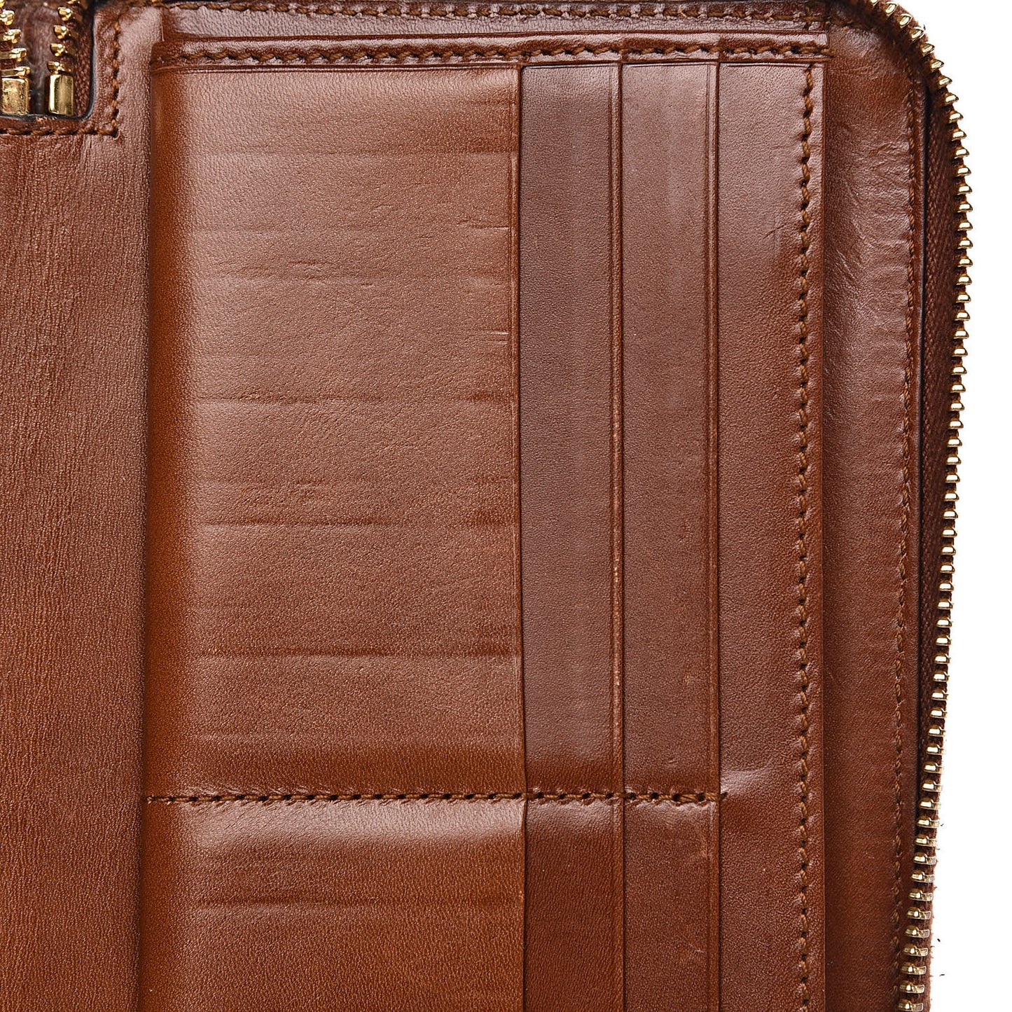 GG Supreme Monogram Cuoio Toscano Zip Around Organizer Wallet Beige Ebony Cuir
