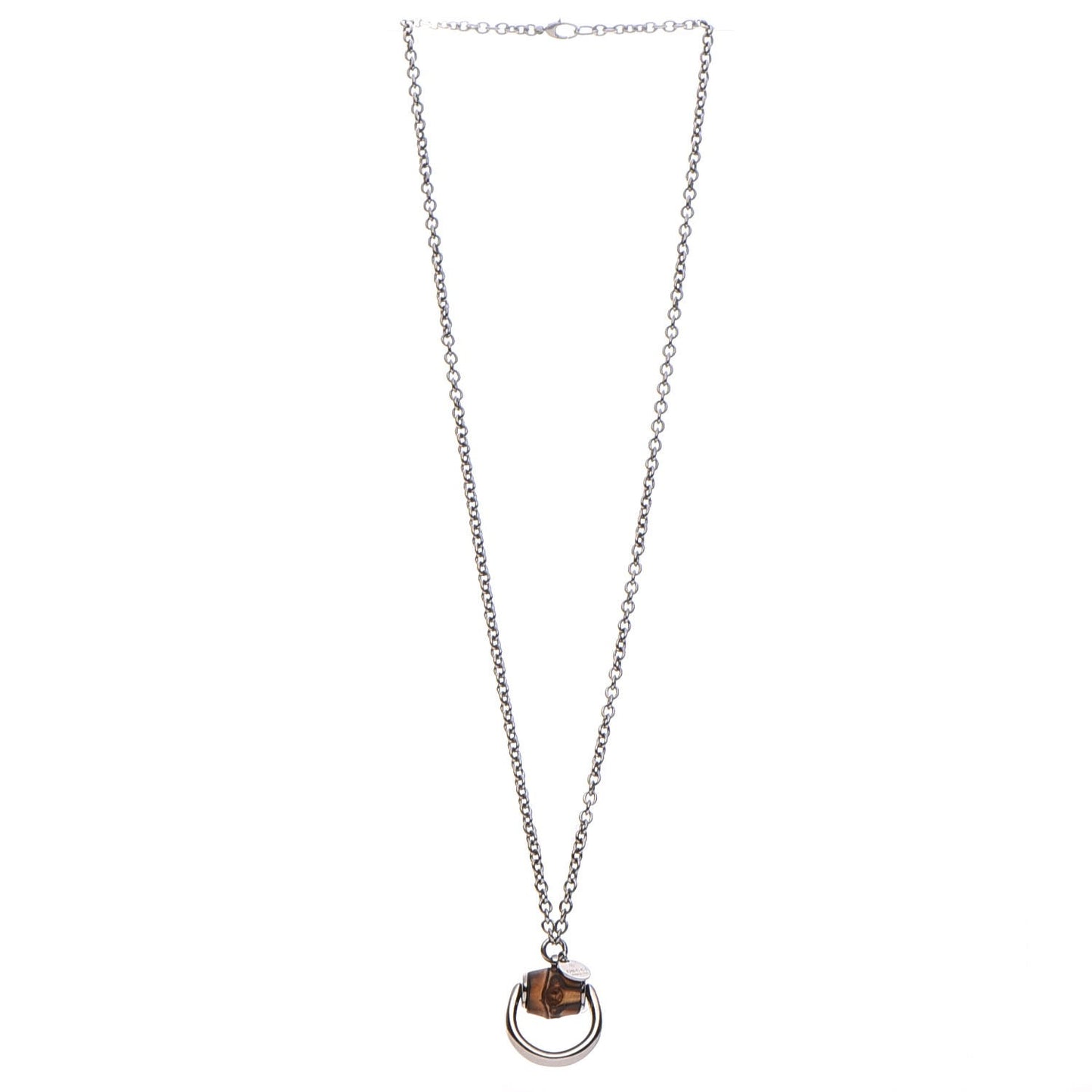 Bamboo Horsebit Necklace Large Silver