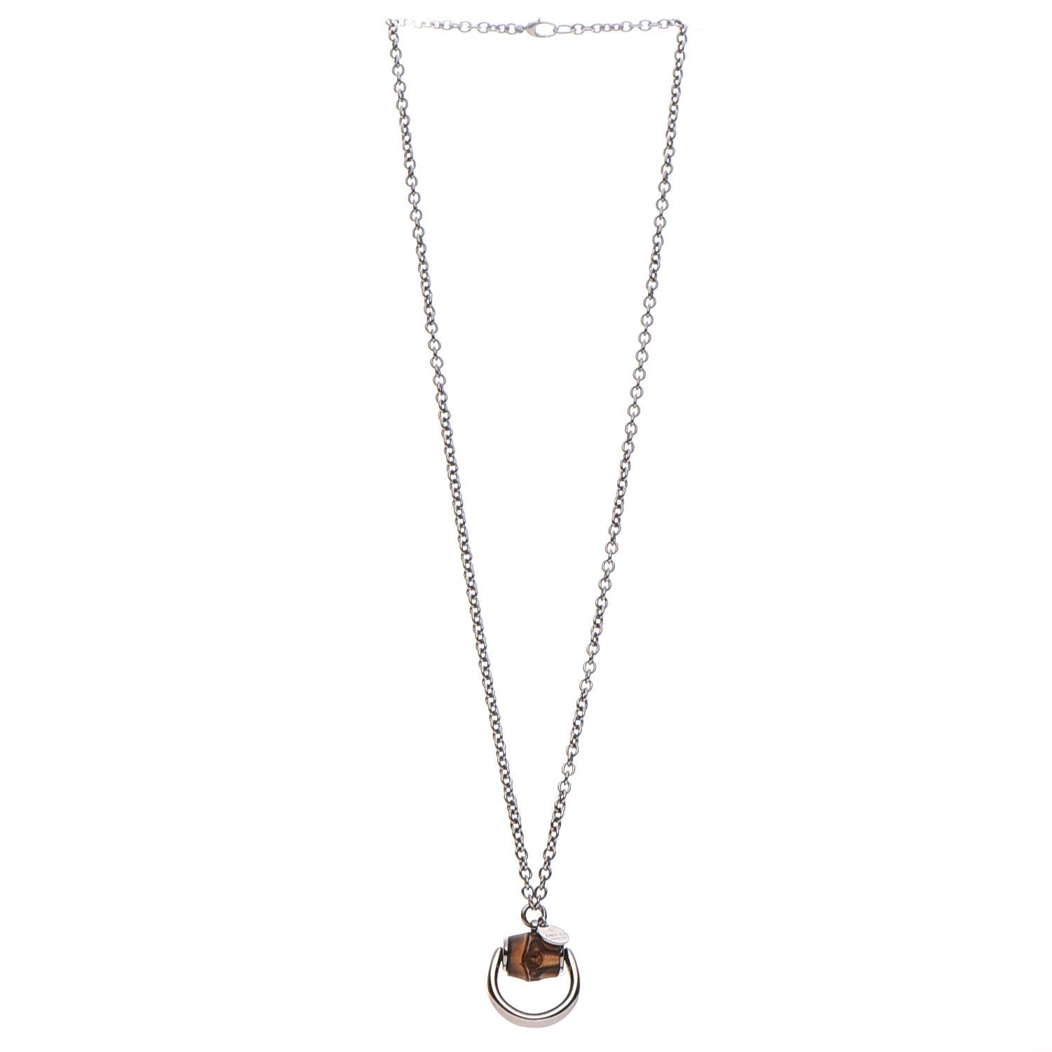 Gucci Bamboo Horsebit Necklace Large Silver 4 of 7
