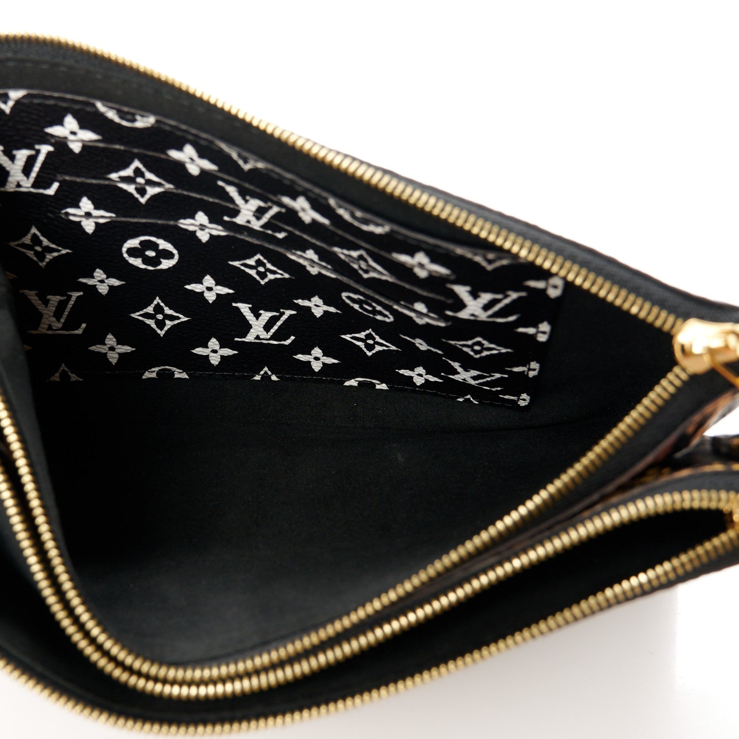 Louis Vuitton Monogram Giant Jungle Pochette Double Zip Black 5 of 12