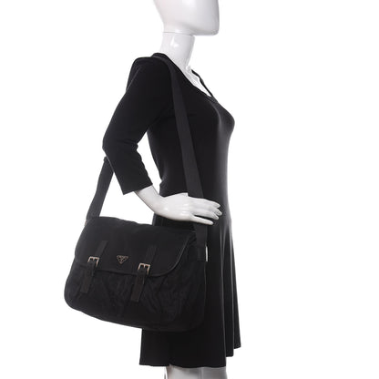 Prada Nylon Vela Messenger Bag Black 2 of 12