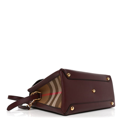 Burberry Derby Calfskin House Check Medium Camberley Mahogany Red 4 of 9