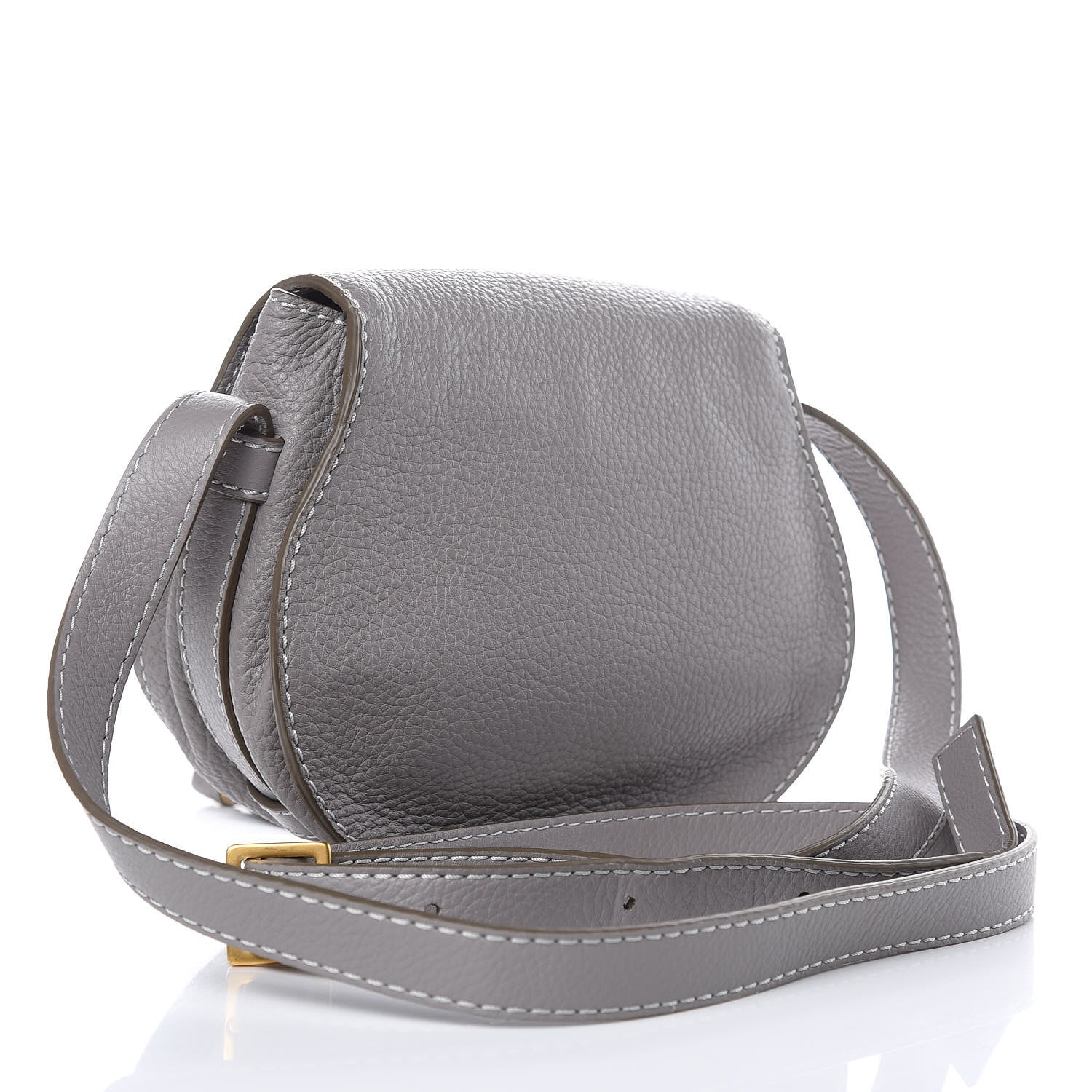 Chloe Calfskin Mini Marcie Round Crossbody Bag Cashmere Grey 4 of 10