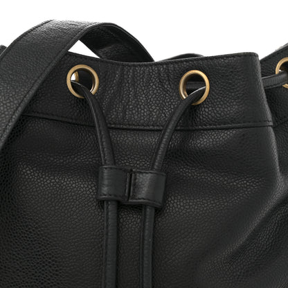 Chanel Caviar CC Drawstring Shoulder Bag Black 9 of 12